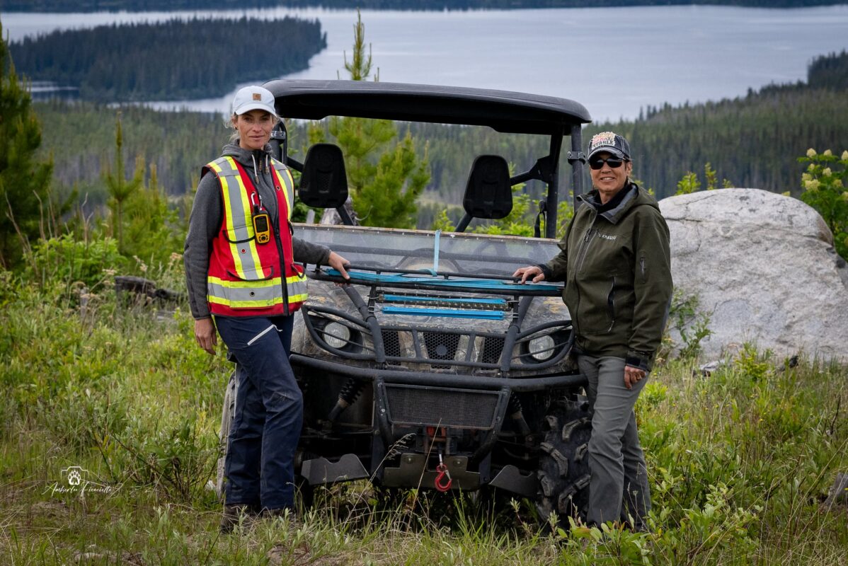 Amberlee and Cara in the field Pennask June 2025